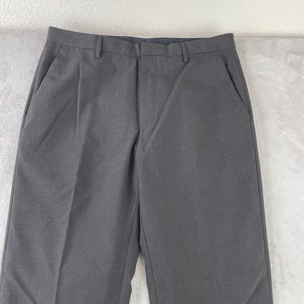 Banana Republic Dress Pants Men 34x32 Heather‎ Brown Straight Leg Classic Fit